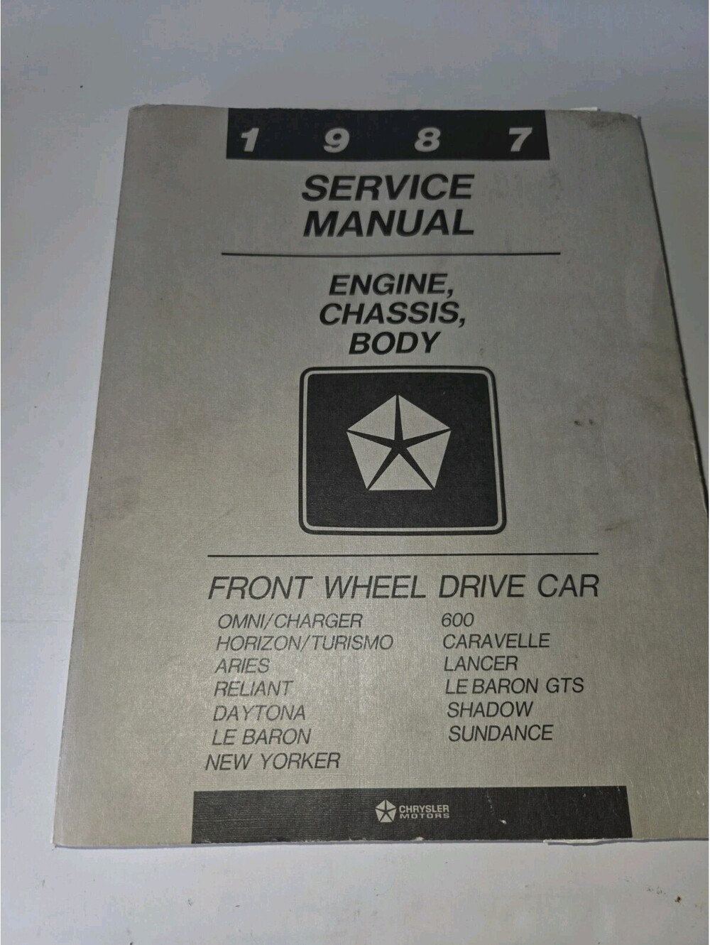 1987 Dodge Chrysler Plymouth Front Wheel Drive Car Factory Service Manuals 3